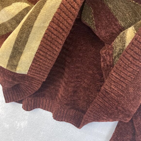 Vintage Bergati Chenille Sweater Mens XL Geometric Retro Pullover Soft Comfy - Picture 11 of 12